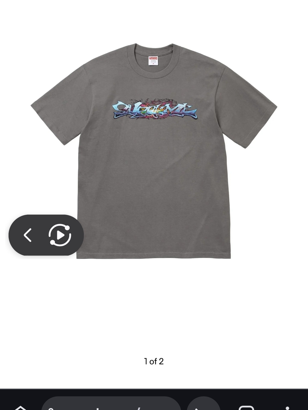SUPREME TAG TEE SZ LARGE